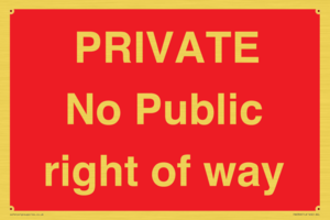 PRIVATE No Public right of way